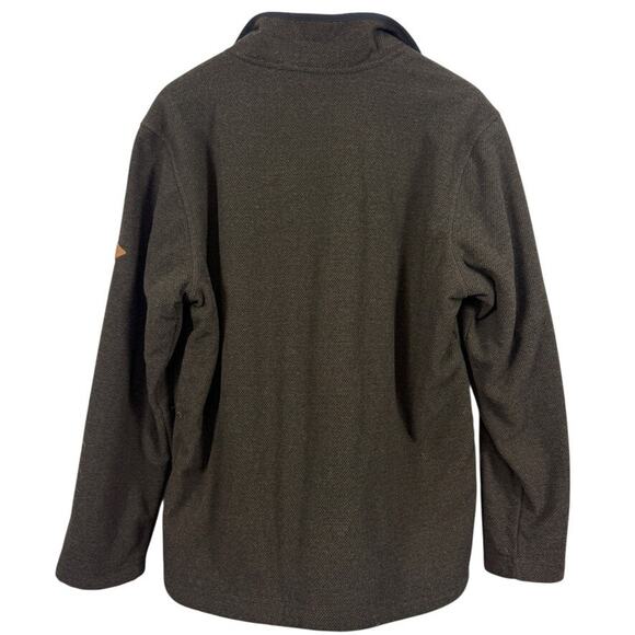 Orvis Sherpa Lined 1/4 Zip Long Sleeve Brown Pullover Sweater Sweatshirt sz L - Picture 13 of 16